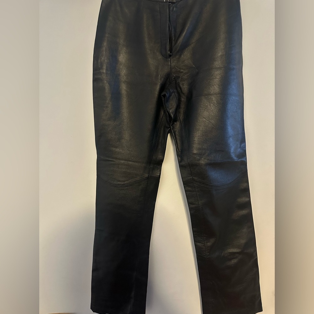 Express bootcut leather pants